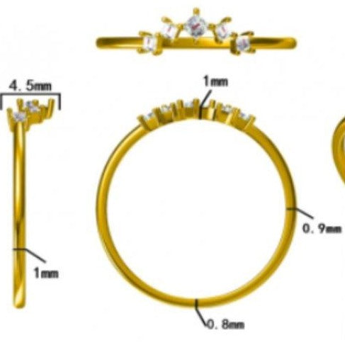 Amani Topaz Nesting Ring - 14K Italian Gold - Sisterberry & Co.