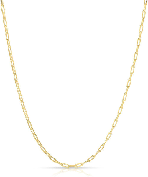 Jestina Paperclip Link Chain Necklace // 14kt Italian Gold Vermeil