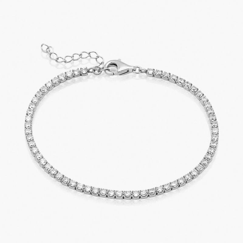 Silver tennis bracelet