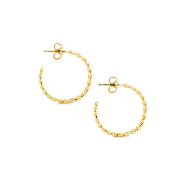 Vivian Chain Hoops // 14kt Gold Vermeil