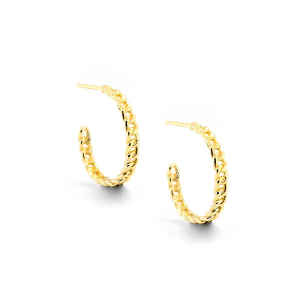Vivian Chain Hoops // 14kt Gold Vermeil