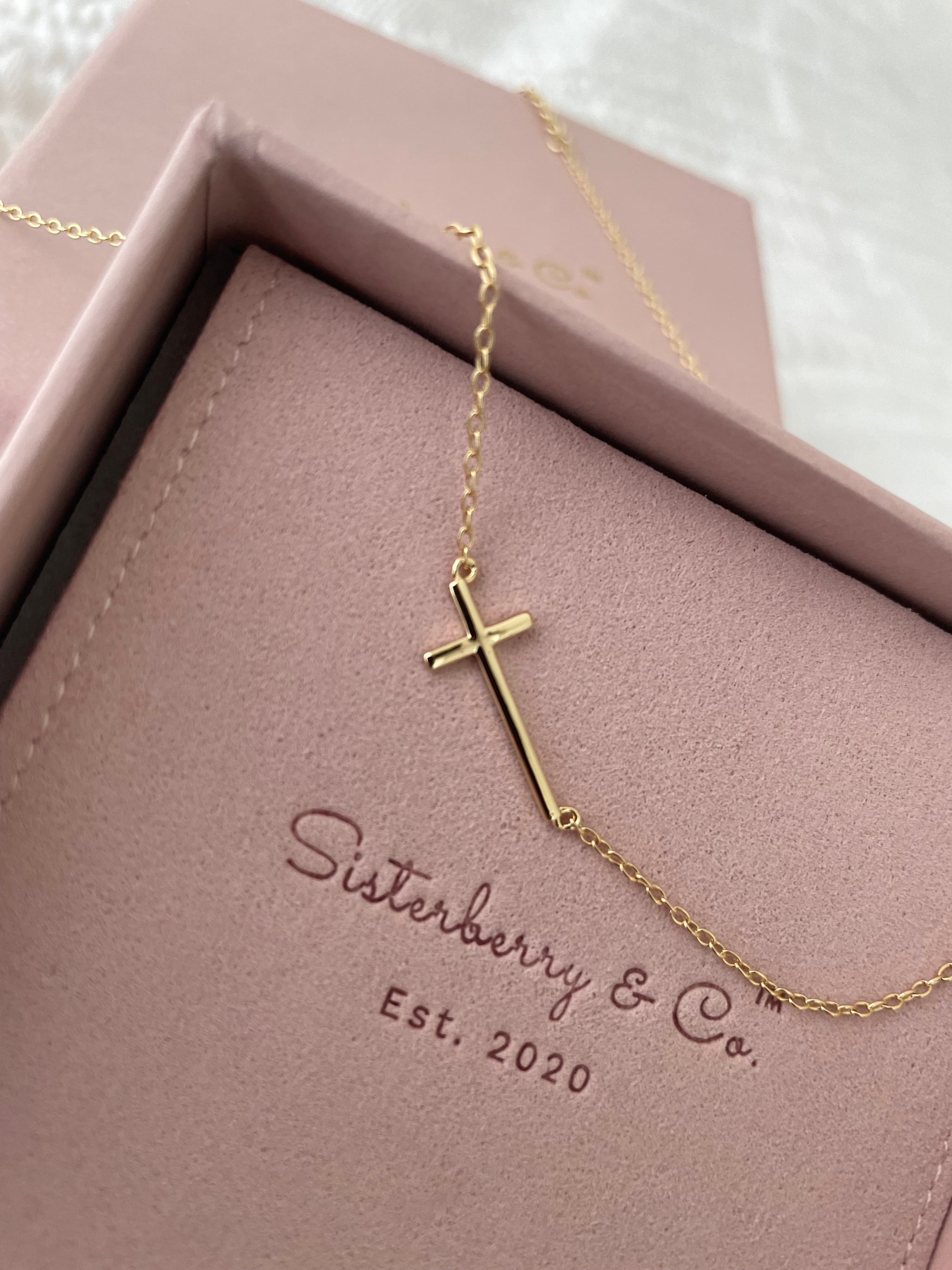Eileen Cross Necklace // 14kt Gold Vermeil – Sisterberry & Co.™