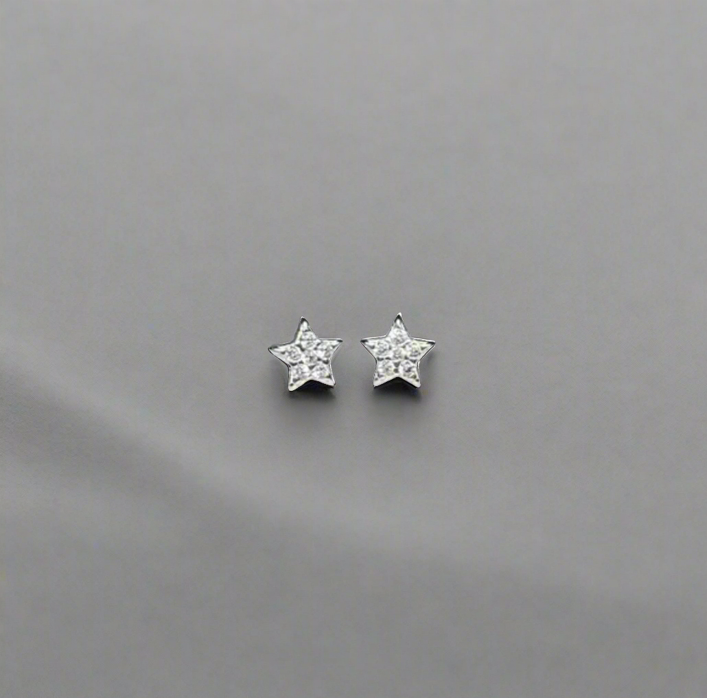Kendall Nicole Star Studs // Sterling Silver + CZ