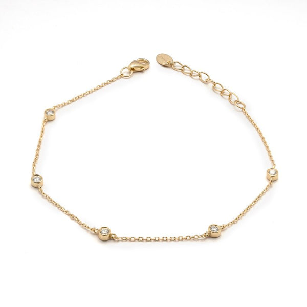 Dani By The Yard Bracelet // 14kt Gold Vermeil + Lab Diamond TCW 0.23ct