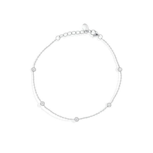 Dani By The Yard Bracelet // Rhodium Plated Lab Diamond TCW 0.23ct