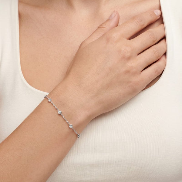 Dani By The Yard Bracelet // Rhodium Plated Lab Diamond TCW 0.23ct