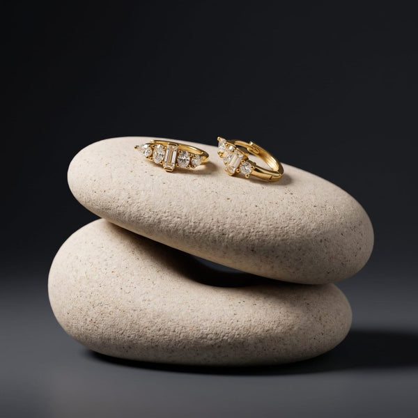 Cece Huggies // 14k Gold Vermeil + CZ