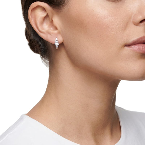 Cece Huggies // Rhodium Plated + CZ