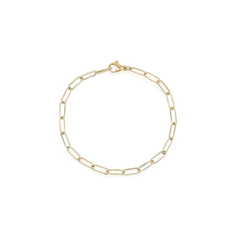 Kendra Paperclip Link Chain Bracelet // 14kt Italian Gold Vermeil
