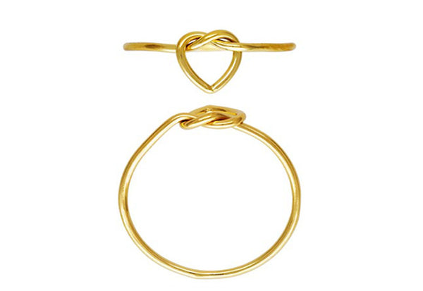 Mandy Heart Knot Ring // 14k Gold Filled