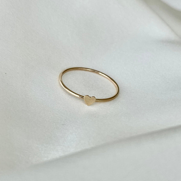 Amerie Mini Heart Ring // 14k Gold Filled