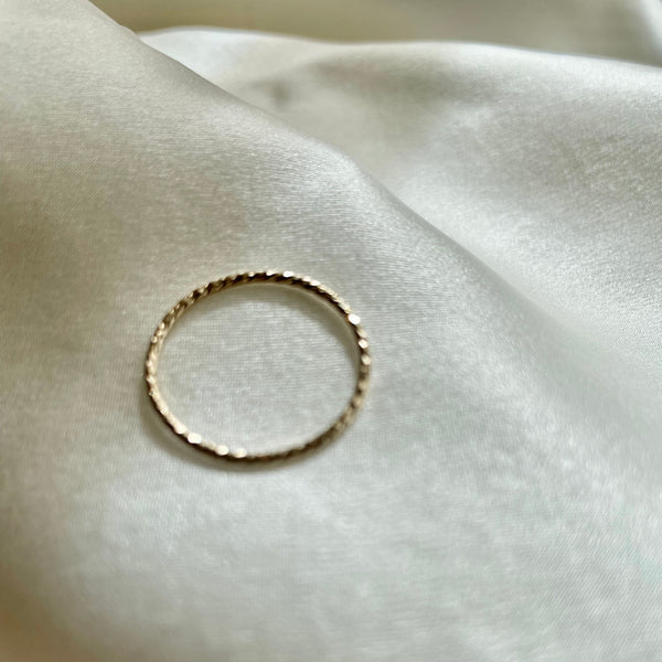 Phoebe Sparkle Twist Ring // 14k Gold Filled