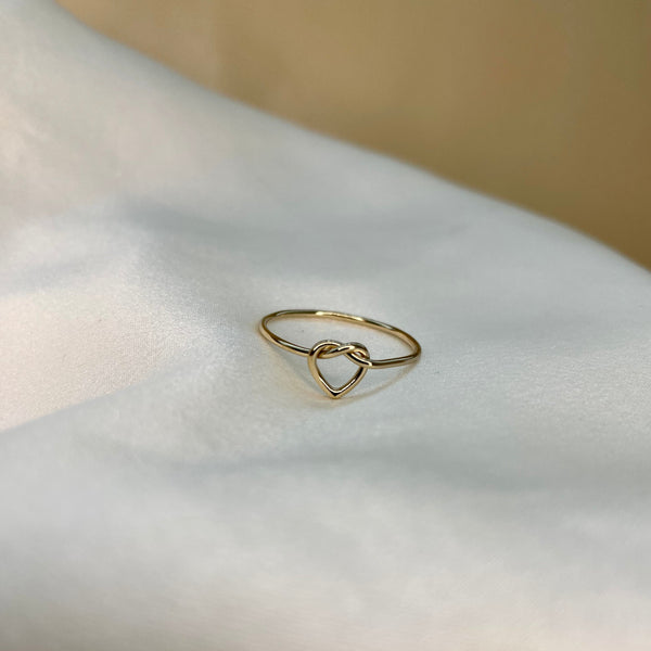 Mandy Heart Knot Ring // 14k Gold Filled