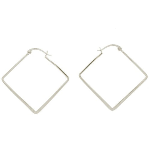 Samantha Square Hoops // Sterling Silver