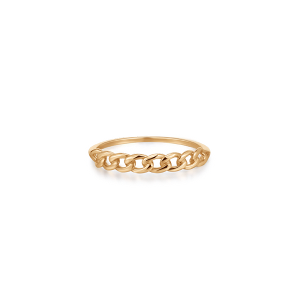 Evelyn Curb Ring - 10K Italian Gold - Sisterberry & Co.