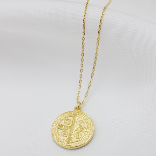 316L cross coin necklace ◻︎¥4,580- | Instagram