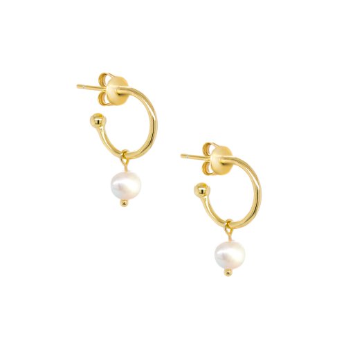 Angela Freshwater Pearl Earrings // 14k Gold Vermeil