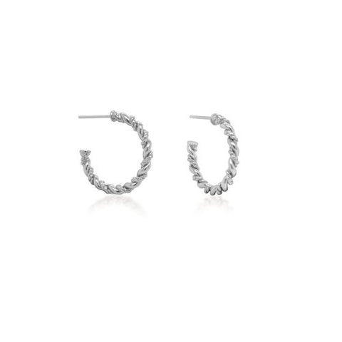 Christina Rope Twist Hoops // Sterling Silver
